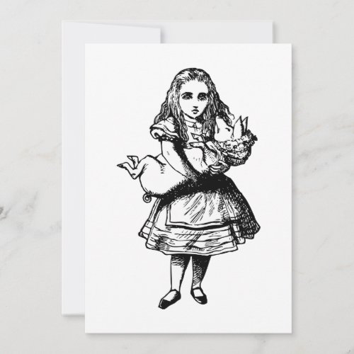 Alice and the Pig Baby Inked Black Invite