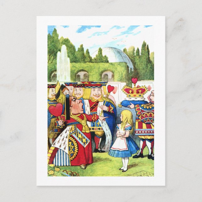ALICE AND THE QUEEN OF HEARTS POSTCARD (Front)