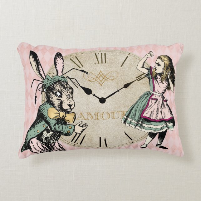 Alice and the Rabbit Accent Pillow (Front)
