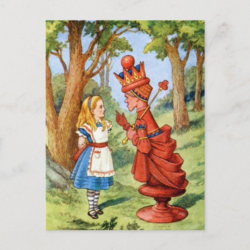 ALICE AND THE RED QUEEN POSTCARD