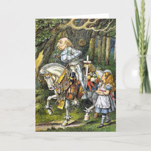 Alice and the White Knight Letterpress Thank You Card