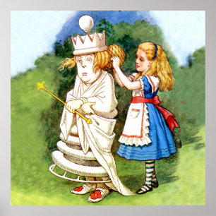 Alice and the White Queen in Wonderland Poster