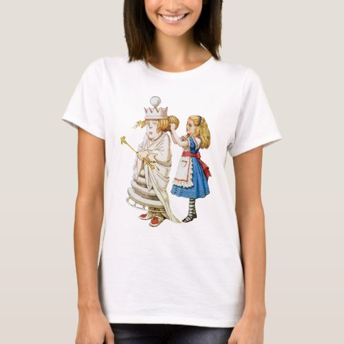 Alice and the White Queen in Wonderland T_Shirt