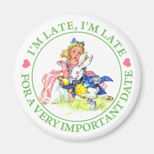 ALICE AND THE WHITE RABBIT - I'M LATE! MAGNET