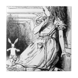 Alice and the White Rabbit Tile