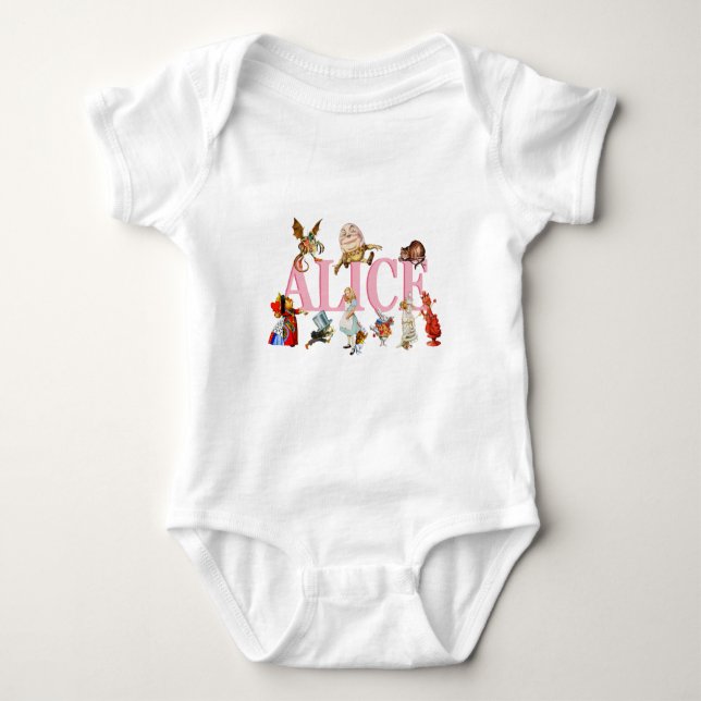 Alice and Wonderland and Friends. Baby Bodysuit (Front)