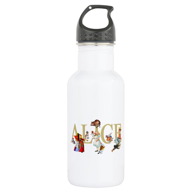 Alice and Wonderland and Friends Water Bottle (Front)