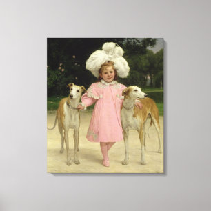 Alice Antoinette de la Mar, aged five Canvas Print