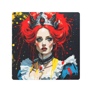 Alice as the Red Queen Metal Print