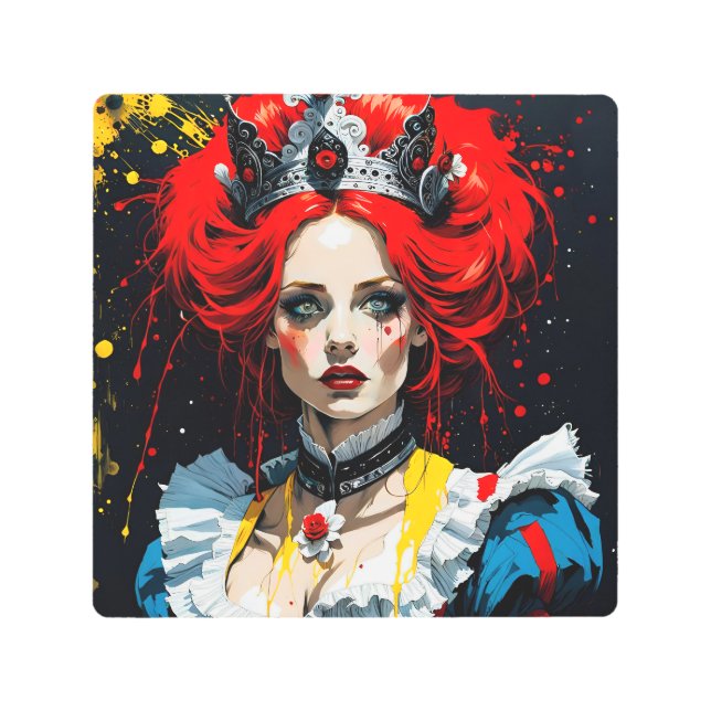 Alice as the Red Queen Metal Print (Front)