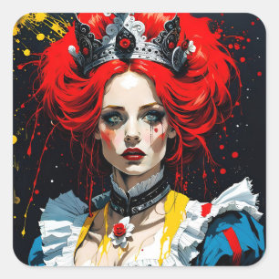 Alice as the Red Queen Square Sticker