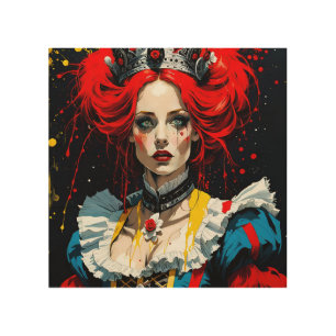 Alice as the Red Queen Wood Wall Art