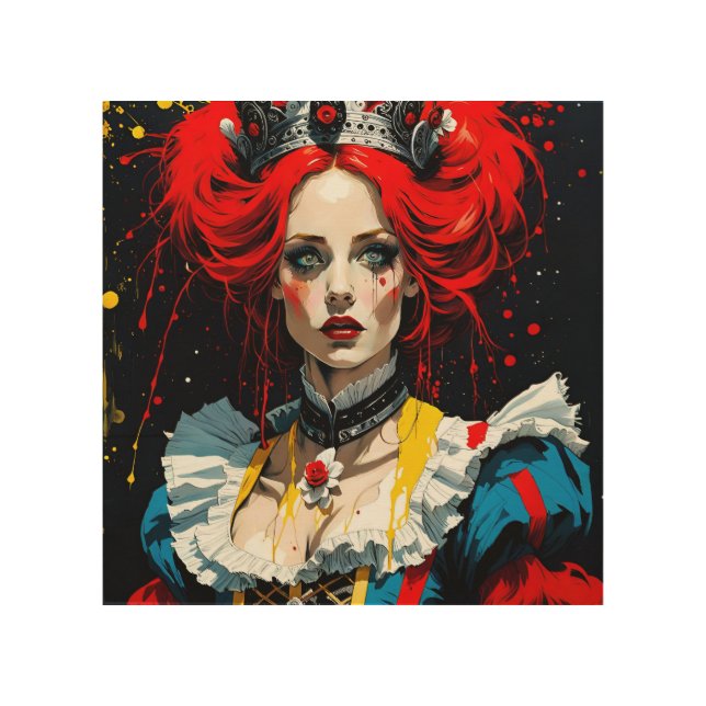 Alice as the Red Queen Wood Wall Art (Front)