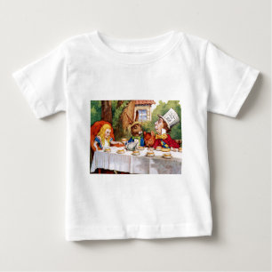 Alice at the Mad Hatter's Tea Party in Wonderland Baby T-Shirt