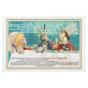 Alice at the Mad Hatter's tea party Metal Print