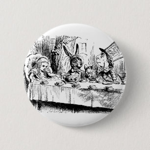 Alice at the Mad Tea Party Button