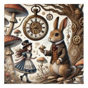 alice aventures in wonderland white rabbit acrylic print