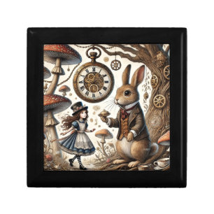 alice aventures in wonderland white rabbit gift box
