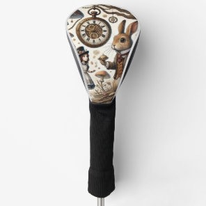 alice aventures in wonderland white rabbit golf head cover