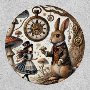 alice aventures in wonderland white rabbit patch