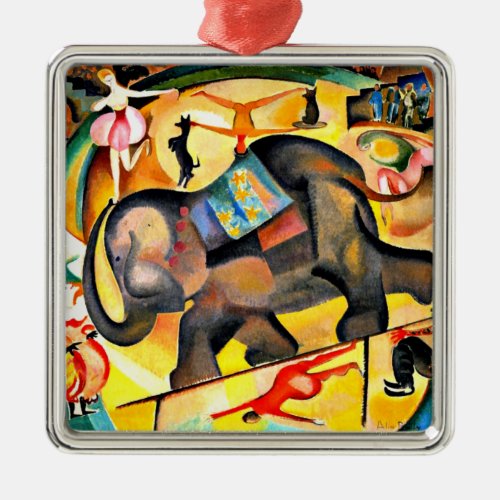 Alice Bailly _ The Elephant fine art painting Metal Ornament
