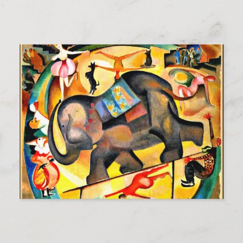 Alice Bailly _ The Elephant fine art painting Postcard