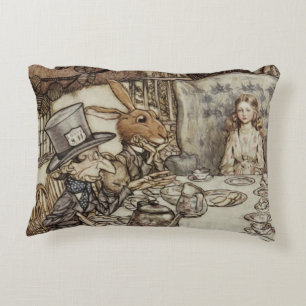 Alice Birthday Unbirthday Rabbit Hatter Party Accent Pillow