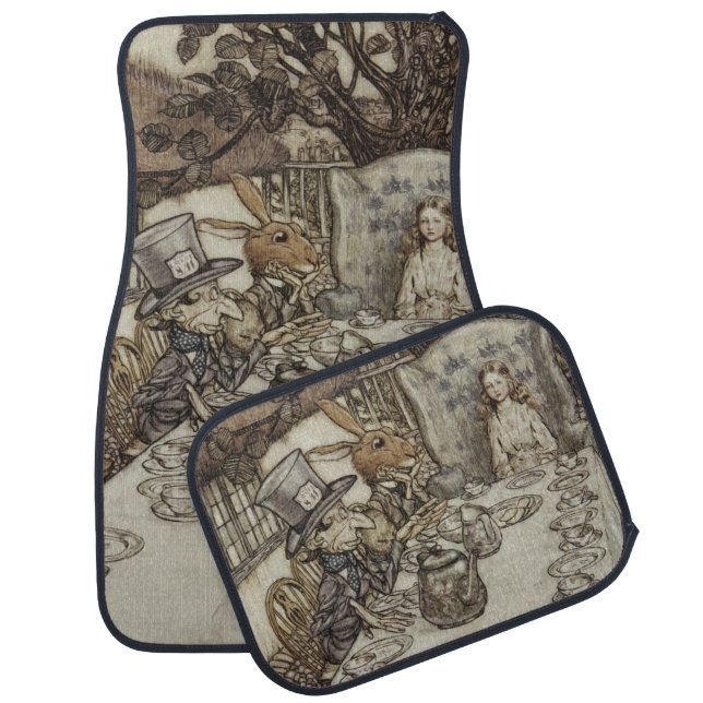 Alice Birthday Unbirthday Rabbit Hatter Party Car Floor Mat (Set)