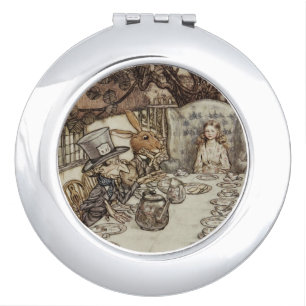 Alice Birthday Unbirthday Rabbit Hatter Party Compact Mirror