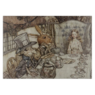 Alice Birthday Unbirthday Rabbit Hatter Party Cutting Board