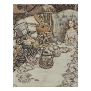 Alice Birthday Unbirthday Rabbit Hatter Party Faux Canvas Print