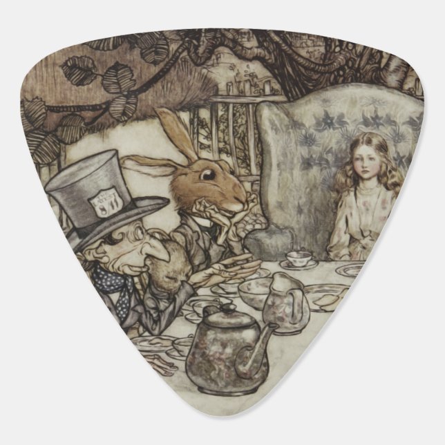 Alice Birthday Unbirthday Rabbit Hatter Party Guitar Pick (Back)