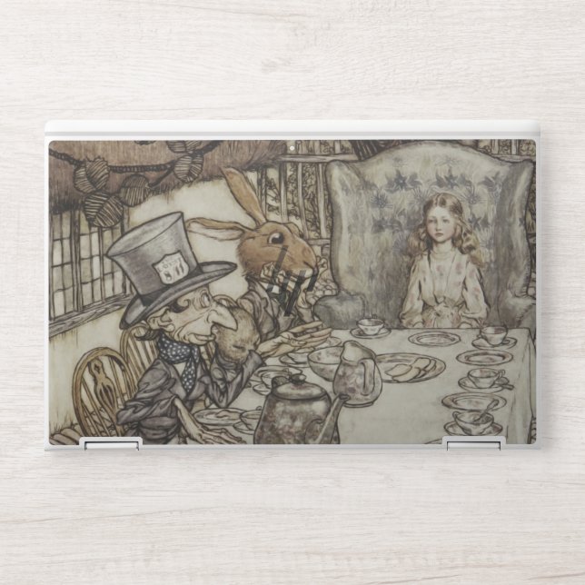 Alice Birthday Unbirthday Rabbit Hatter Party HP Laptop Skin (Front)