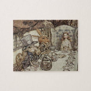Alice Birthday Unbirthday Rabbit Hatter Party Jigsaw Puzzle