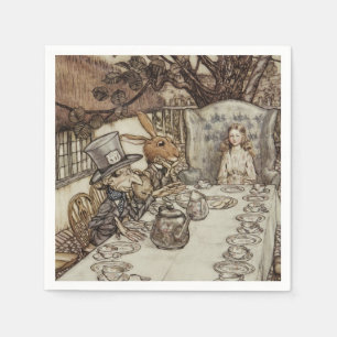 Alice Birthday Unbirthday Rabbit Hatter Party Napkins