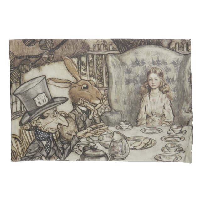 Alice Birthday Unbirthday Rabbit Hatter Party Pillow Case (Front)