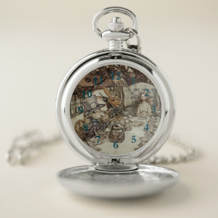 Alice Birthday Unbirthday Rabbit Hatter Party Pocket Watch