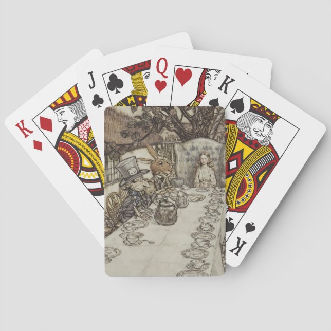 Alice Birthday Unbirthday Rabbit Hatter Party Poker Cards (Back)