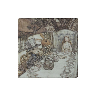 Alice Birthday Unbirthday Rabbit Hatter Party Stone Magnet
