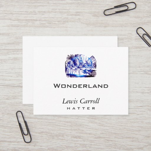 Customizable Alice Blue Nova Business Cards