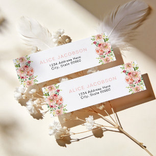 ALICE Blush Spring Summer Floral Return Address Label