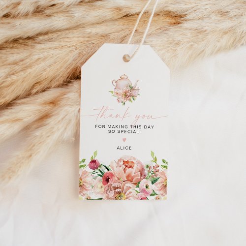 ALICE Blush Watercolor Spring Floral Elegant Favor Gift Tags