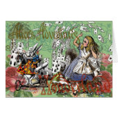alice cards wonderland hatter rabbit (Front Horizontal)