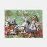 Alice Cards Wonderland Hatter Rabbit  Doormat at Zazzle