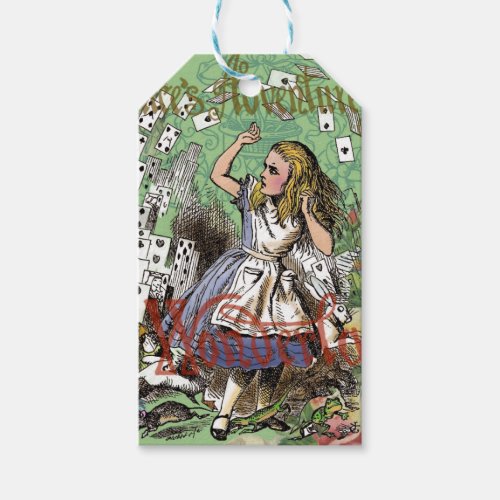 alice cards wonderland hatter rabbit  gift tags