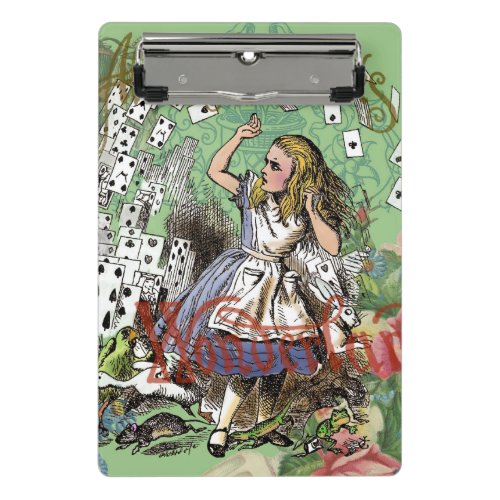 alice cards wonderland hatter rabbit  mini clipboard