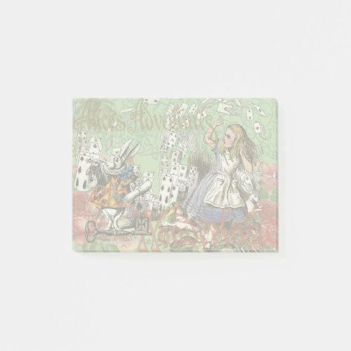 alice cards wonderland hatter rabbit  post_it notes