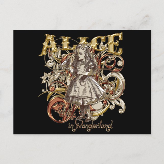 Alice Carnivale Style (Gold Version) Postcard (Front)