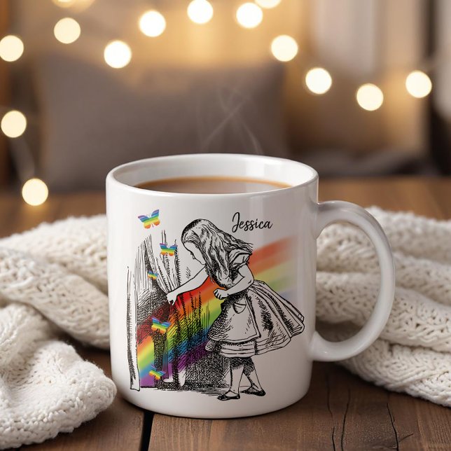 Alice Chasing The Rainbow Coffee Mug (Creator Uploaded)