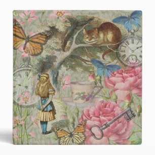 Alice Cheshire Cat Wonderland Tree Garden 3 Ring Binder
